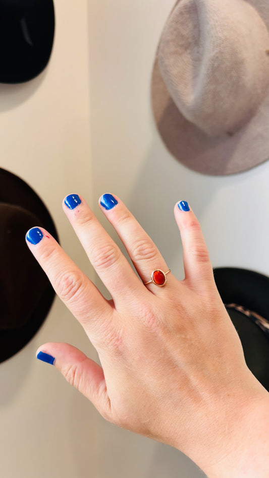 Carnelian Gold-Filled Ring