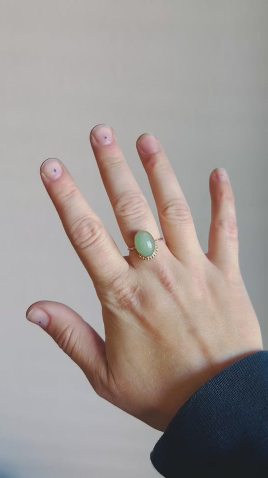 Gold-Filled Chrysoprase Ring